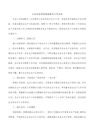 工信安全隐患排查整改工作总结.docx
