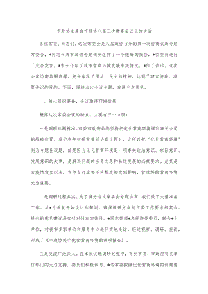 市政协主席在市政协八届三次常委会议上的讲话(1).docx