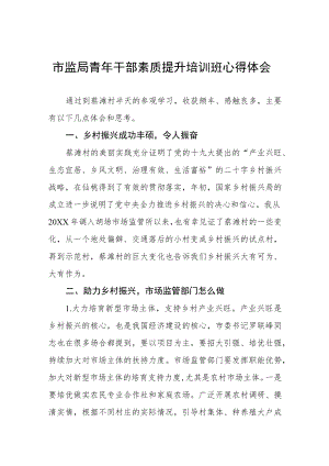 市监局青年干部素质提升培训班心得体会.docx