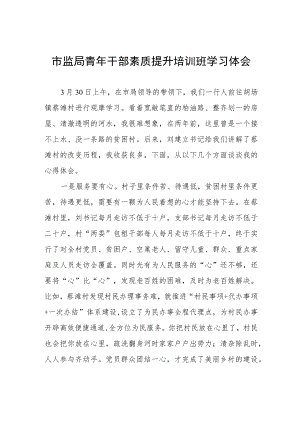 市监局青年干部素质提升培训班学习体会.docx