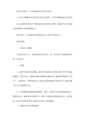 幼儿园防溺水班会方案.docx