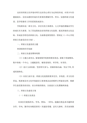 学校班级文化建设方案.docx