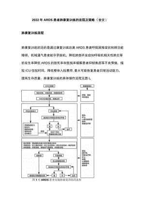 2022年ARDS患者肺康复训练的流程及策略（全文）.docx