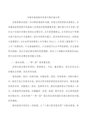 加强发展战略和政策对接实施方案.docx