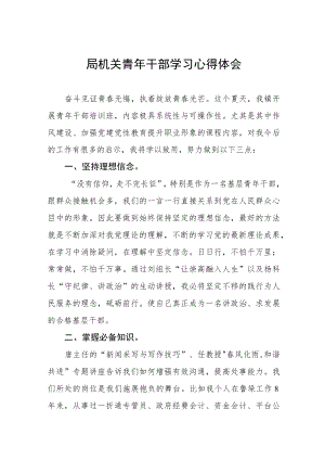 优秀年轻干部培训班学习体会五篇汇编.docx