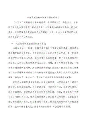 加强发展战略和政策对接行动计划.docx