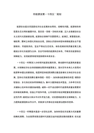 市能源发展“十四五”规划.docx