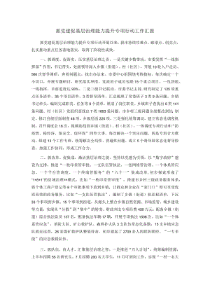 抓党建促基层治理能力提升专项行动工作汇报.docx