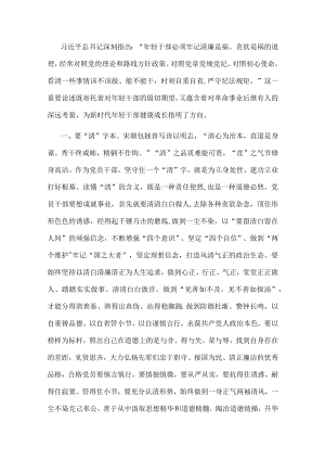 心得体会：争做清正廉洁的新时代青年.docx