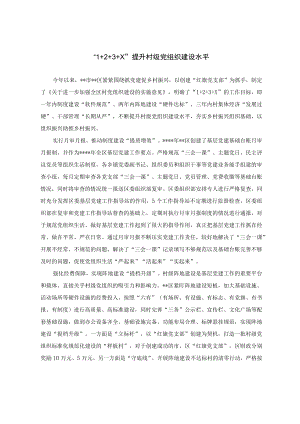 村级党组织建设经验交流材料.docx