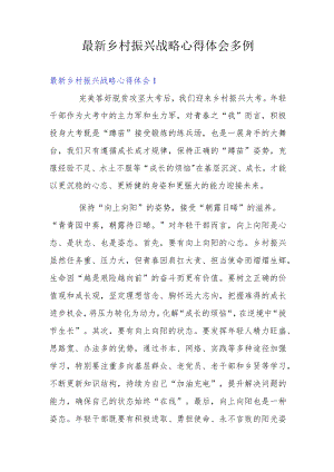最新乡村振兴战略心得体会多例.docx
