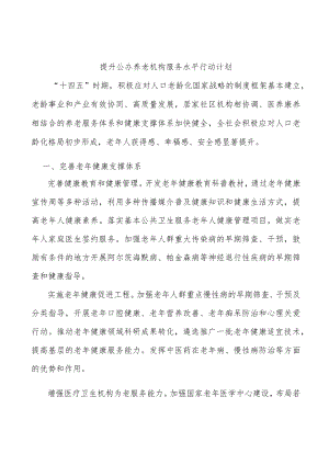 提升公办养老机构服务水平行动计划.docx