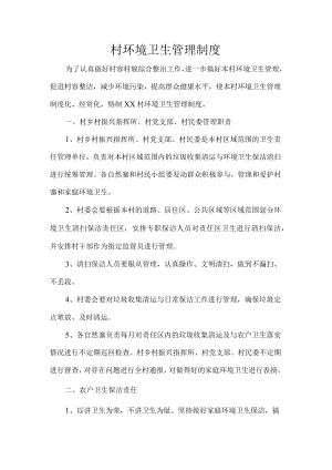 村环境卫生管理制度.docx