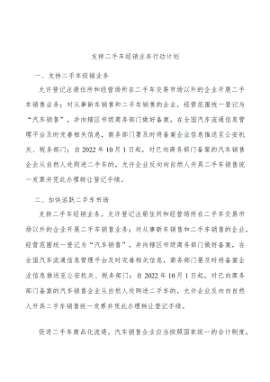 支持二手车经销业务行动计划.docx