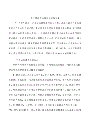 工业领域碳达峰行动实施方案.docx