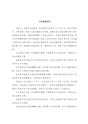 工作表现自评.docx