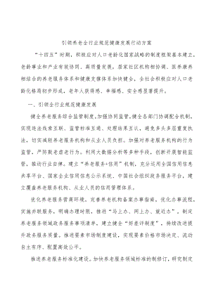 引领养老全行业规范健康发展行动方案.docx