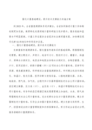 强化计量基础建设提升技术支撑能力实施方案.docx