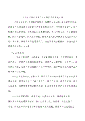 引导农产品市场生产方式转型升级实施方案.docx
