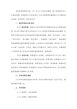 某国有企业人才评价实施方案(1).docx