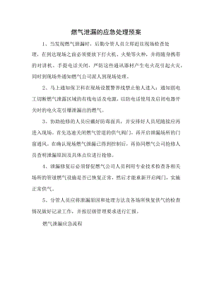 燃气泄漏的应急处理预案.docx