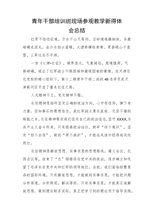 青年干部培训班现场参观教学新得体会总结.docx