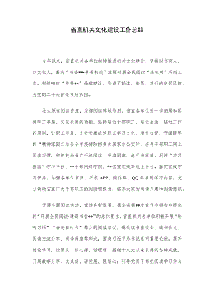 省直机关文化建设工作总结.docx