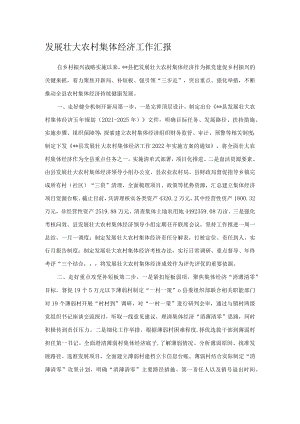发展壮大农村集体经济工作汇报.docx