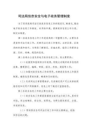 司法局信息安全与电子政务管理制度.docx