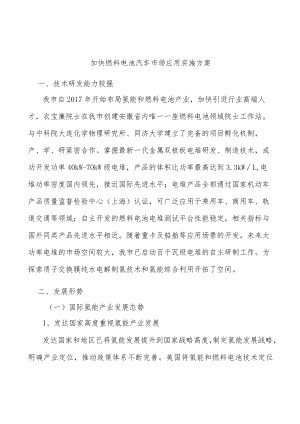 加快燃料电池汽车市场应用实施方案.docx