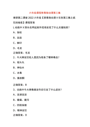 六年级课程禁毒微动漫第三集.docx