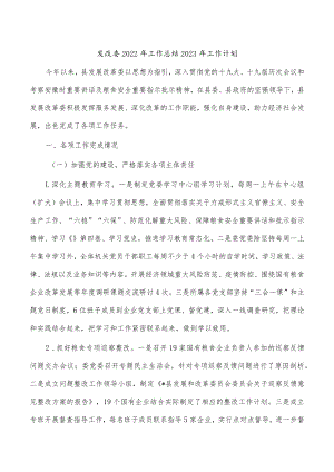 发改委2022年工作总结2023年工作计划.docx