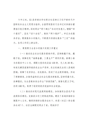县供销社2022年工作总结及2023年工作计划.docx