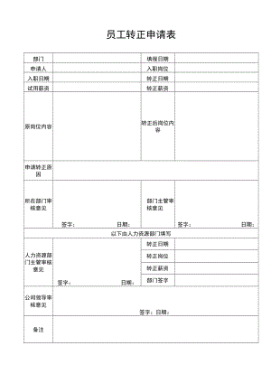 员工转正申请表.docx