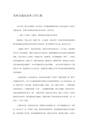 农村自建房改革工作汇报.docx