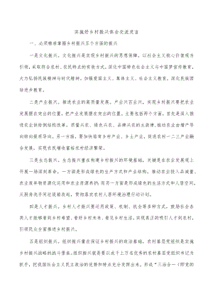 实施好乡村振兴体会交流发言.docx