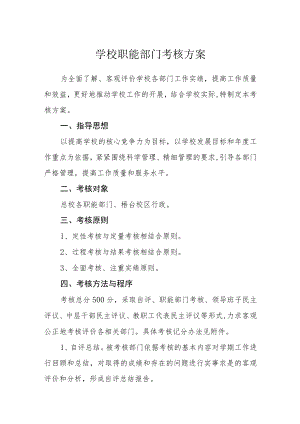 学校职能部门考核方案.docx