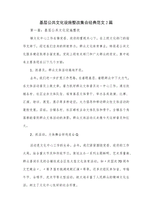 基层公共文化设施整改集合经典范文2篇.docx
