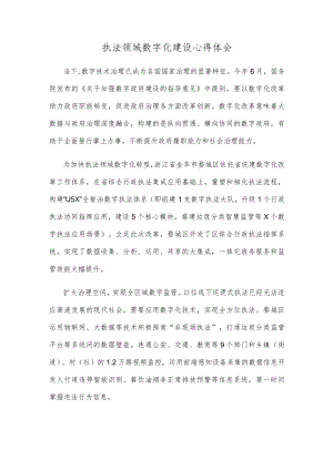 执法领域数字化建设心得体会.docx