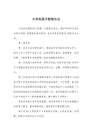 大学校园卡管理办法.docx