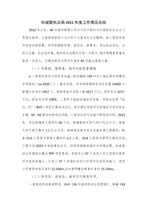 市城管执法局2022年度工作情况总结.docx