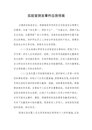实验室突发事件应急预案.docx