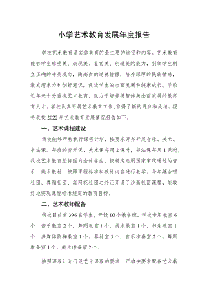 小学艺术教育发展年度报告.docx