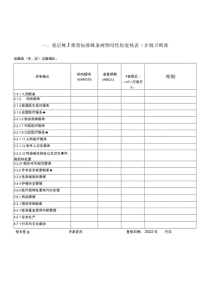 推荐标准重点条款现场一致性评价复核表.docx