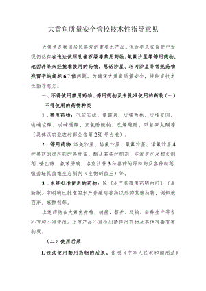 大黄鱼质量安全管控技术性指导意见.docx