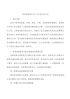 培养造就高水平人才队伍行动计划.docx