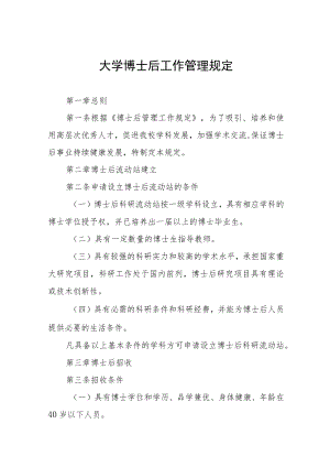大学博士后工作管理规定.docx