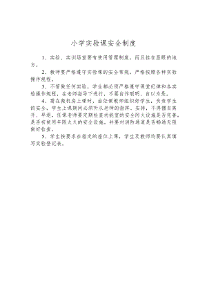 小学实验课安全制度.docx