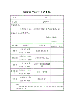 学院学生转专业会签单.docx