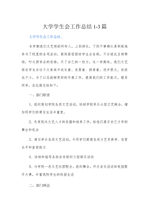 大学学生会工作总结13篇.docx